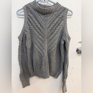 Aeropostale Gray Cable Knit Turtleneck Sweater